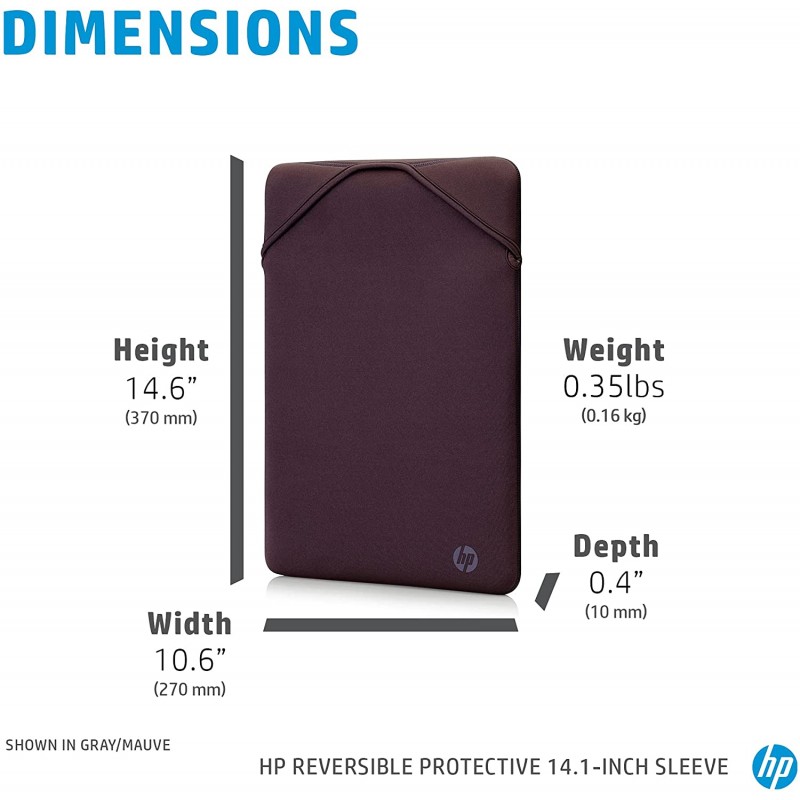 HP Чохол Protective Reversible 14 GRY/MVE Laptop Sleeve