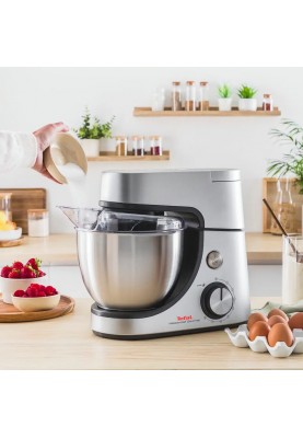 Tefal Кухонна машина Masterchef Gourmet 1100Вт, чаша-нержавіюча сталь, корпус-метал, насадок-6, сірий