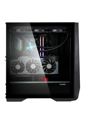 Zalman Корпус Z9 Iceberg, без БЖ, 2xUSB3.0, 2xUSB2.0, 2x140mm Black fans, TG Side Panel, EATX, Black