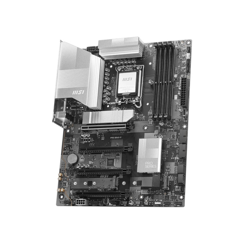 MSI Материнcька плата PRO B860-P s1851 B860 4xDDR5 M.2 HDMI DP ATX