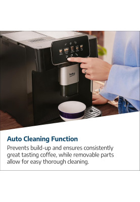 Beko Кавомашина Beko 2.0л, зерно, ручний капучинатор, авторецептів - 5, чорний