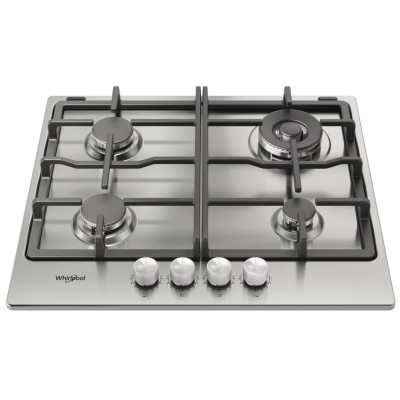 Whirlpool Варильна поверхня газова, 60см, чугун TKRL661IXEU
