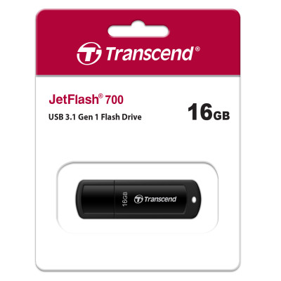 Transcend Накопичувач 16GB USB 3.1 JetFlash 700 Black