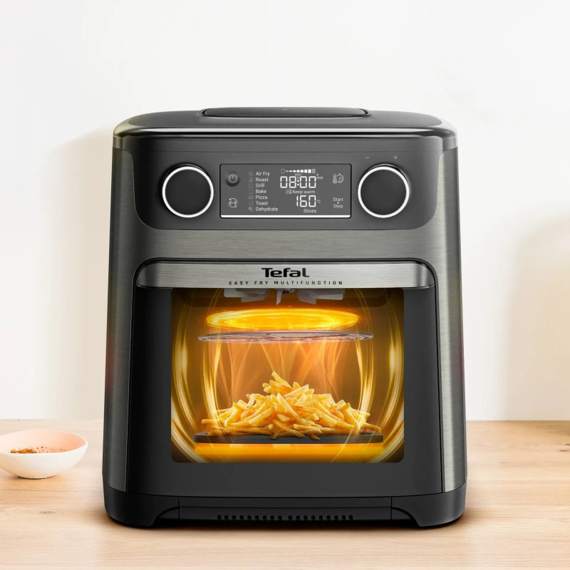 Tefal Мультипіч Easy Fry Multifunctional, 1800Вт, механічне керув., 9 програм, пластик, чорний