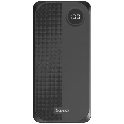HAMA Акумулятор портативний літій-іонний Power Bank Hama 20000 мА·год, 2хUSB-C/USB-A, black