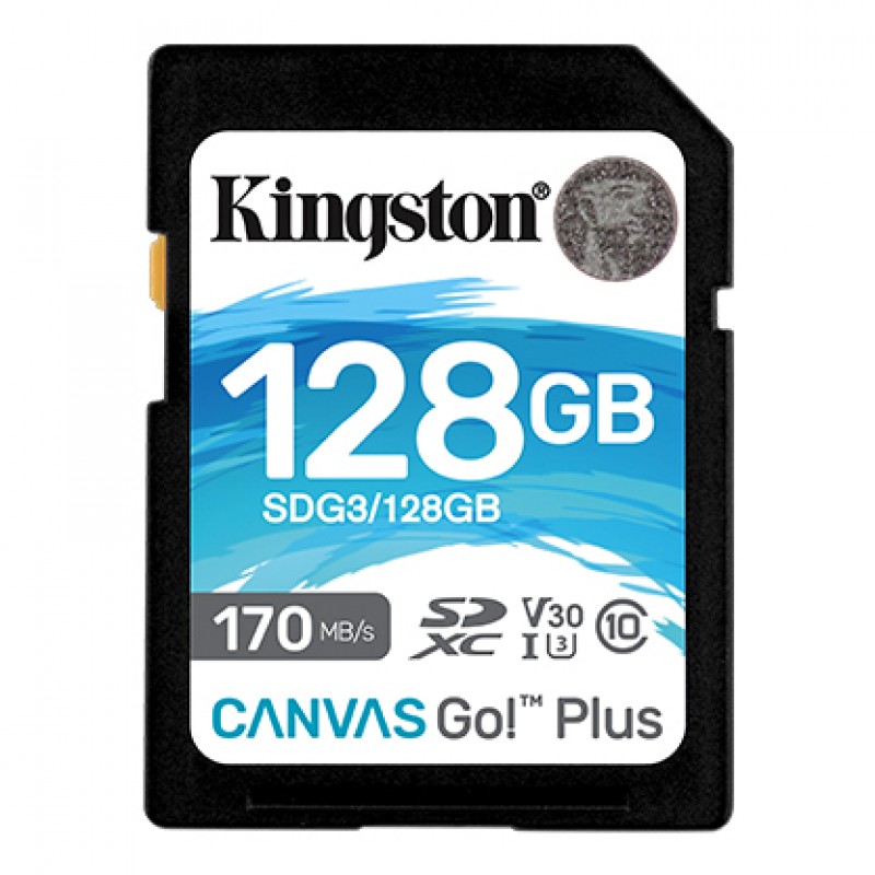 Kingston Карта пам'яті SD 128GB C10 UHS-I U3 R170/W90MB/s