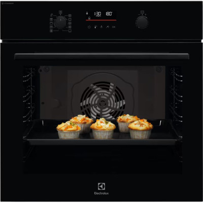 Electrolux Духовий шафа електричний, 72л, A+, пара, дисплей, конвекція, телескопічні напрямні, чорний