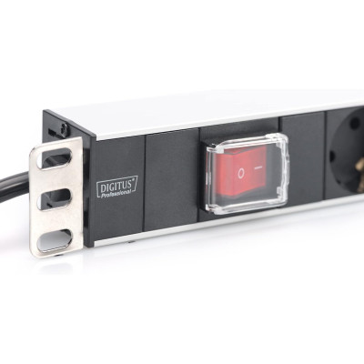 Digitus Блок розеток 1U, 7xSchuko, 16A, 250V, вимикач, вилка Schuko Digitus Блок розеток 1U, 7xSchuko, 16A, 250V, вимикач, вилка Schuko