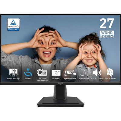 MSI Монітор MSI 27" PRO MP275Q 2xHDMI, DP, MM, IPS, 2560x1440, 100Hz, 1ms, sRGB 100%, AdaptiveSync