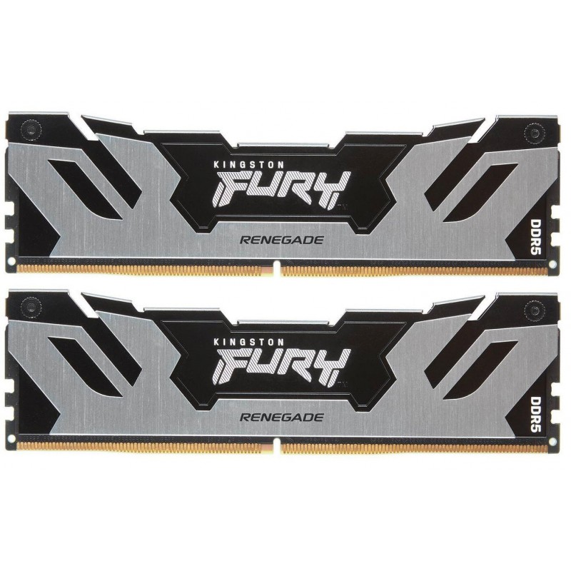 Kingston Пам'ять ПК DDR5 32GB KIT (16GBx2) 7600 FURY Renegade XMP Срібний