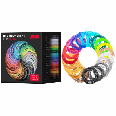 2E Картридж для 3D ручки PLA, 1.75мм, 20шт, мікс 5м
