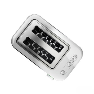 Braun Тостер IDCollection 1000Вт, пластик+метал, підігрів, підсвітка кнопок, білий+нерж