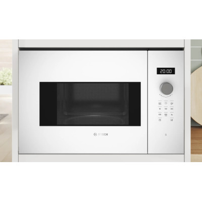 Bosch Мікрохвильова піч Bosch вбудована, 20л, електр. керув., 800Вт, дисплей, білий