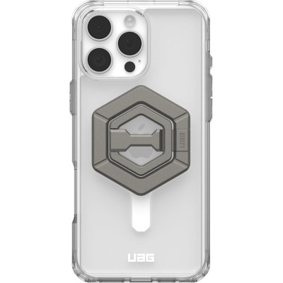 UAG Чохол+магнітне кільце-тримач для Apple iPhone 16 Pro Max, Plyo MagSafe, Ice White/Titanium Stand