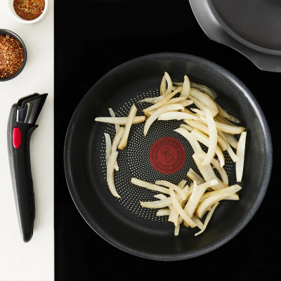 Tefal Набір посуду Tefal Ingenio Inspiration, 6предметів, алюміній, скло, бакеліт, чорний Tefal Набір посуду Tefal Ingenio Inspiration, 6предметів, алюміній, скло, бакеліт, чорний