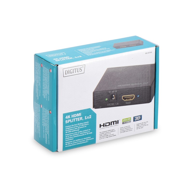 Digitus HDMI (INx1 - OUTx2), 4K