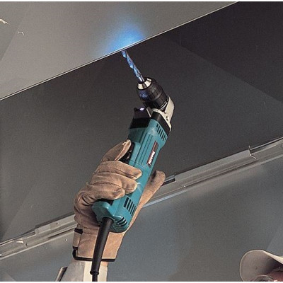 Makita Кутова дриль DA3011F, 450 Вт, 2400 об/хв, 1.5-10мм, 1.6кг