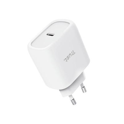 Trust Зарядне пристрій мережевий Maxo 45Вт, GaN, USB-C PD/PPS, білий