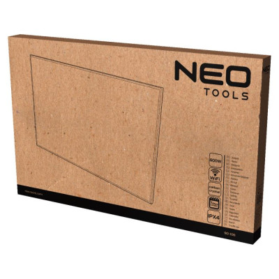 Neo Tools Панель інфрачервона Neo Tools, 600Вт, WIFI, 100х60х3.8см, IP24, термостат, білий
