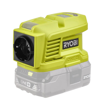 Ryobi Інвертор напруги акумуляторний ONE+ RY18BI150A-0, 220 Вольт, 150Вт/300Вт пікова, (без АКБ та ЗУ)