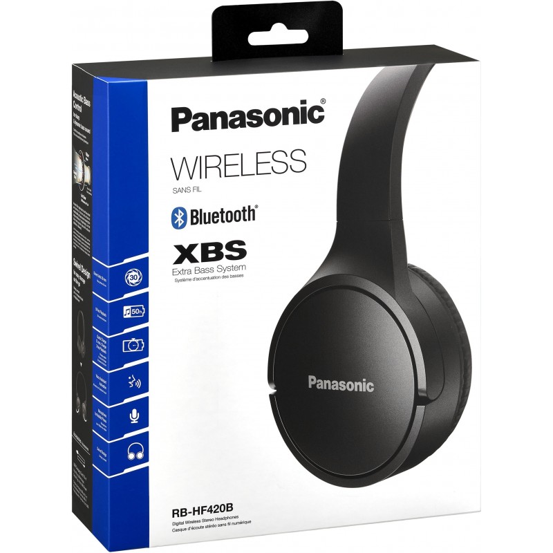 Panasonic Навушники RB-HF420BGEK On-ear Wireless Mic Чорний