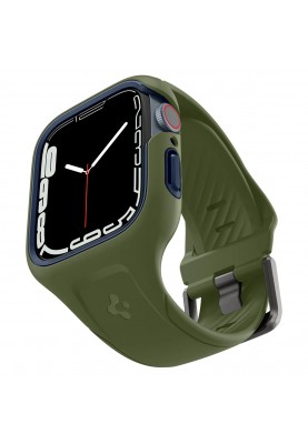 Spigen Чохол та ремінець 2в1 для Apple Watch 45mm Liquid Air Pro, Moss Green