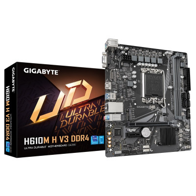Gigabyte Материнська плата H610M H V3 DDR4 s1700 H610 2xDDR4 HDMI D-Sub mATX