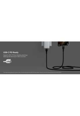 Belkin Кабель USB-С - USB-C плетений, силіконовий, з ремінцем на магніті, 1м, чорний