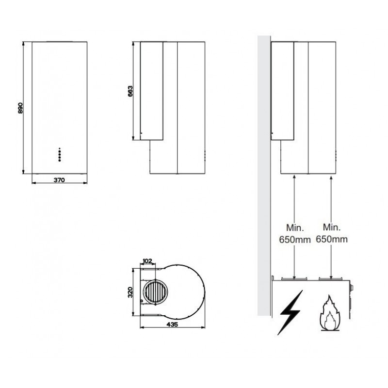 Faber Витяжка купольна, 37см, 1035м3ч, Eclipse Ev8 Led X A37, нерж