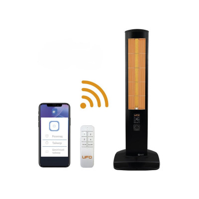 Ufo Інфрачервоний обігрівач Erciyus Smart 2300 2.3 кВт, до 28 м2, колонного типу, IP24, хутро. управління, пульт ДК, Wi-Fi