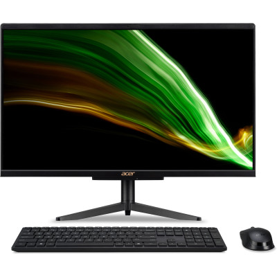 Acer Комп'ютер персональний моноблок Acer Aspire C24-1600 23.8" FHD, Intel N6005, 8GB, F256GB, UMA, WiFi, кл+м, Lin, чорний