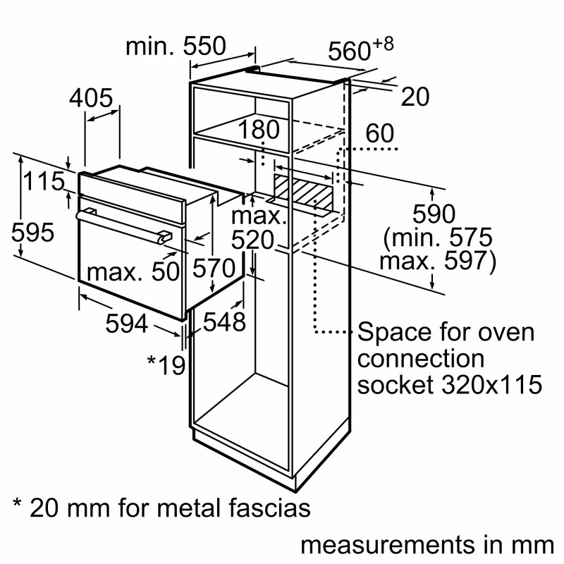 Bosch Духова шафа електрична HBJ517SG0R