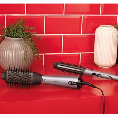 Remington Фен-щітка ProLuxe You Adaptive, 1000Вт, 3 режими, іонізація, хол. обдув, кераміка, сірий