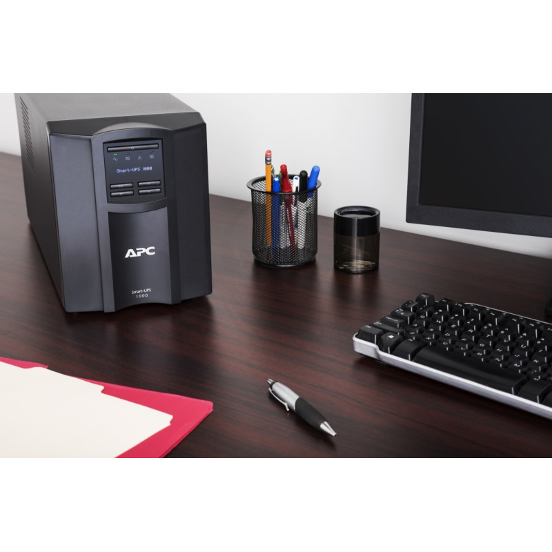 APC ИБП Smart-UPS 1000VA/700W, LCD, USB, SmartConnect, 8xC13