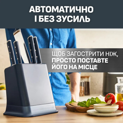 Tefal Набір ножів Tefal Ever Sharp Pro, 6 предметів, нержавіюча сталь, бакеліт, чорний Tefal Набір ножів Tefal Ever Sharp Pro, 6 предметів, нержавіюча сталь, бакеліт, чорний