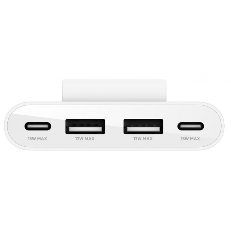 Belkin Адаптер 2хUSB-C/2хUSB-A, 2м, білий