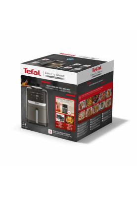 Tefal Мультипіч Easy Fry Silence, 1670Вт, чаша-5л, сенсорне управління, 10 програм, пластик, темно сірий-чорний