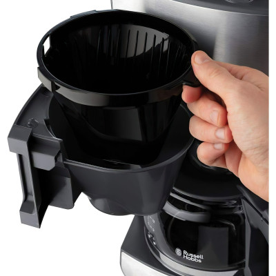 Russell Hobbs Кавоварка Russell Hobbs крапельна Grind and Brew, 1.25л, мелена, LED-дисплей, чорно-метал