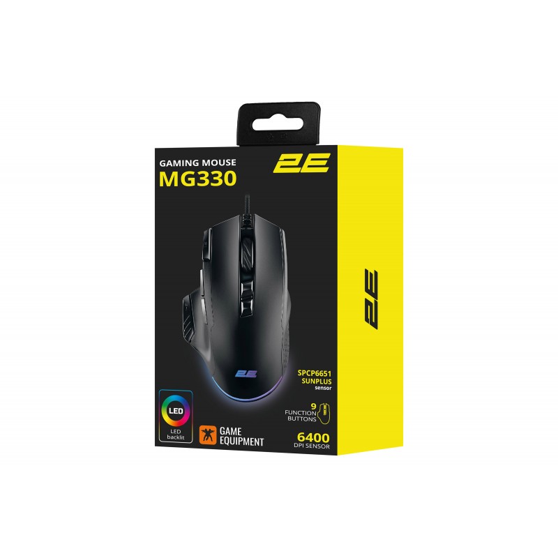 2E Gaming Миша MG330 RGB USB Black