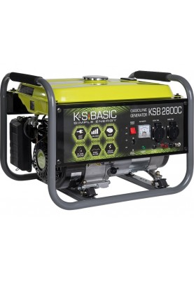 Könner & Söhnen Генератор бензиновий Basic KSB 2800C, 230В, 2.8кВт,ручний заупуск,36.6кг