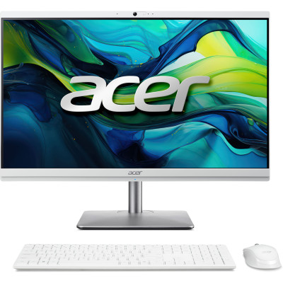 Acer Комп'ютер персональний моноблок Aspire C24-195ES 23.8" FHD Intel U5-125U, 16GB, F512GB, UMA, WiFi, кл+м, 3р, без ОС, сірий