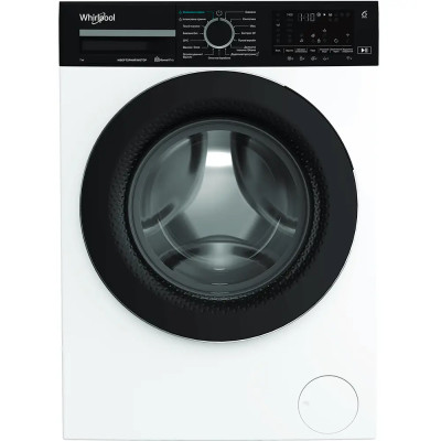 Whirlpool Пральна машина Whirlpool фронтальна, 7кг, 1400, A, 49.6см, дисплей, пара, інвертор, люк чорний, білий