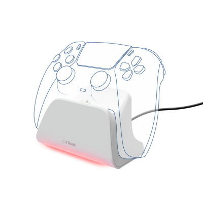 Trust Зарядна станція для геймпаду Trust GXT 255W for PS5, білий Trust Зарядна станція для геймпаду Trust GXT 255W for PS5, білий