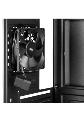 2E Корпус TeamX TMX03 з БЖ 2E ATX400W, 2xUSB2.0, 1x80мм, VGA 220мм, mATX, чорний