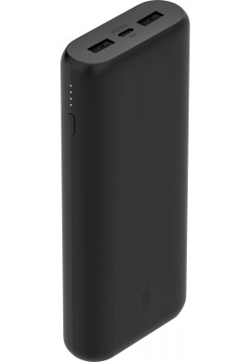 Belkin Акумулятор портативний літій-іонний Power Bank 20000мА·рік, 20Вт, 2хUSB-A/USB-C, чорний