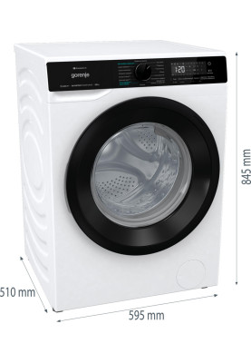 Gorenje Прально-сушильна машина фронтальна, 8(5)кг, 1400, A+, 51см, дисплей, інвертор, Wi-Fi, білий