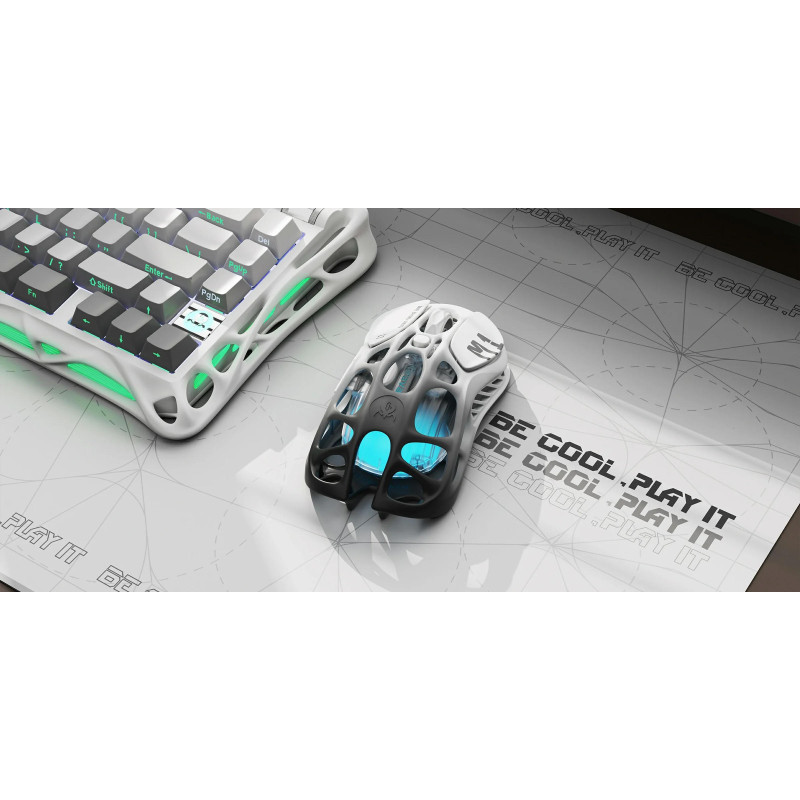 GravaStar Миша Mercury M1 Pro, BT/WL/USB-A, RGB, чорно-білий