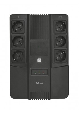 Trust Джерело безперебійного живлення Maxxon 800VA UPS 6 standard wall power outlets BLACK