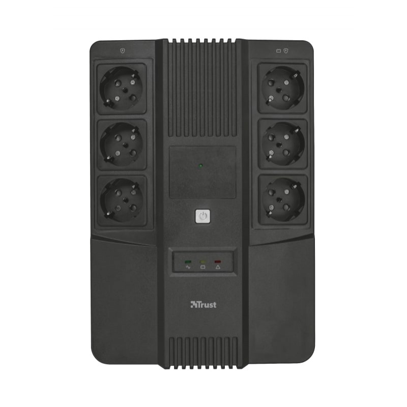 Trust Джерело безперебійного живлення Maxxon 800VA UPS with 6 standard wall power outlets BLACK