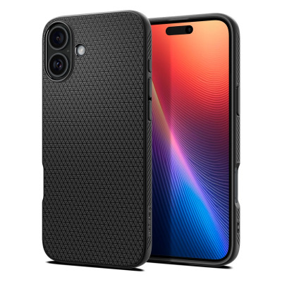 Spigen Чохол для iPhone 16 Plus, Liquid Air, Matte Black